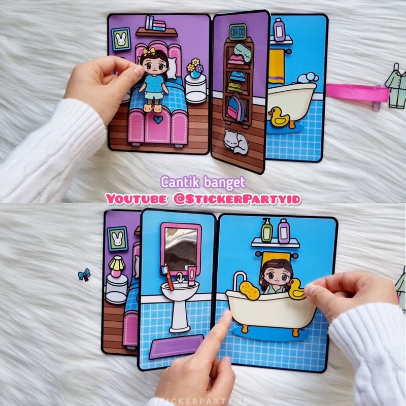 Terbaru Paper Doll House Boneka Kertas Rumah Rumahan Mainan Edukasi Anak Ruang Kamar Tidur Kamar Man