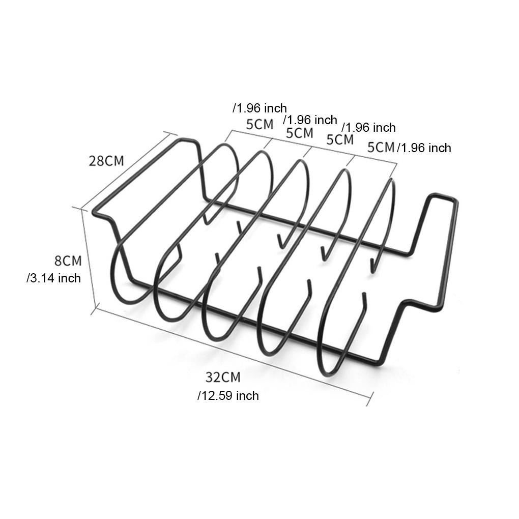 Rak Daging Panggang Daging BBQ Rib Steak Anti Lengket Stand Square Holders Roasting Grill Alat Untuk Rak Taman Dapur