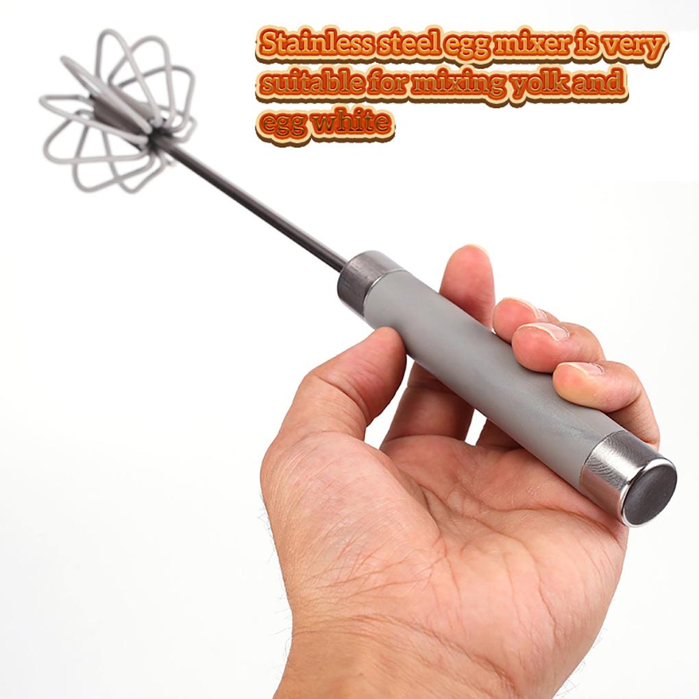 Silicone Whisk Pengocok Telur Semi Otomatis Handheld Cream Mixer Alat Dapur Baking