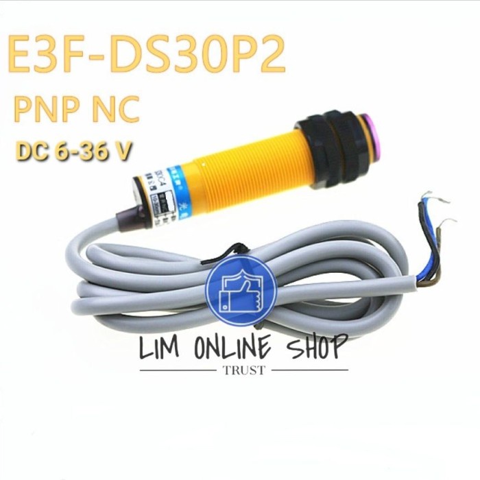 Sensor E3F-DS30P2 Photoelectric PNP NC Adjustable 30cm DC 3 Wire