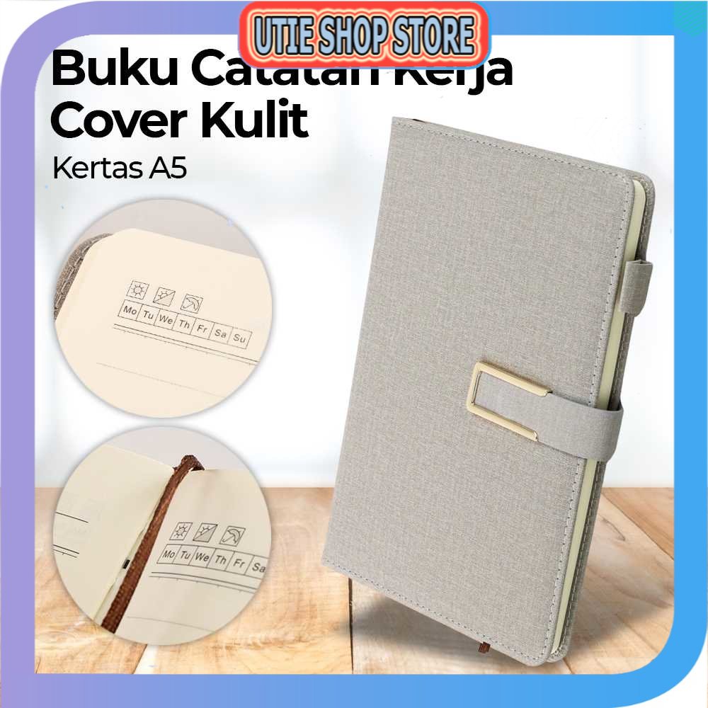 

UTIE STORE - LemonBest Buku Catatan Kerja Notebook Diary Book Cover Kulit Kertas A5 - JSK25