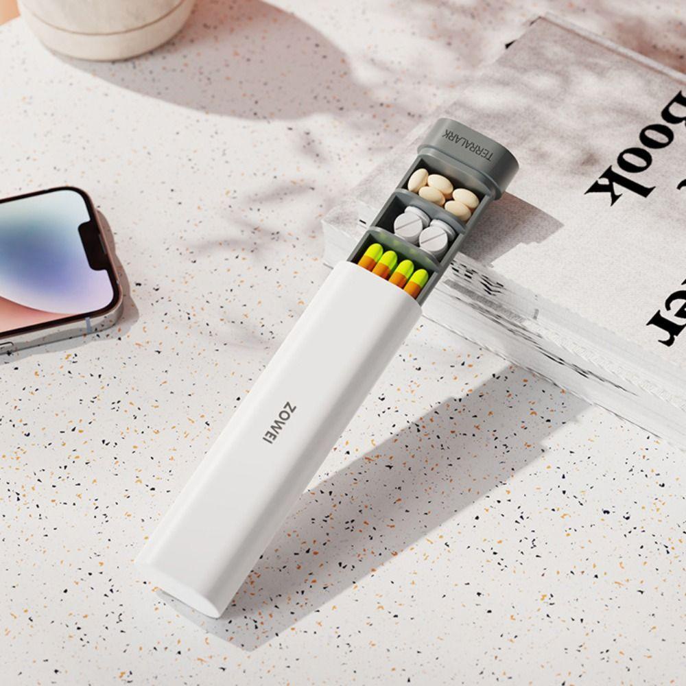 [Elegan] Seven-day Pill Box Portable Nyaman Kotak Obat Tempat Penyimpanan Plastik Disegel Tahan Air Pill Box Medicine Tablet Splitters Kotak Obat Plastik Kotak Penyimpanan Obat