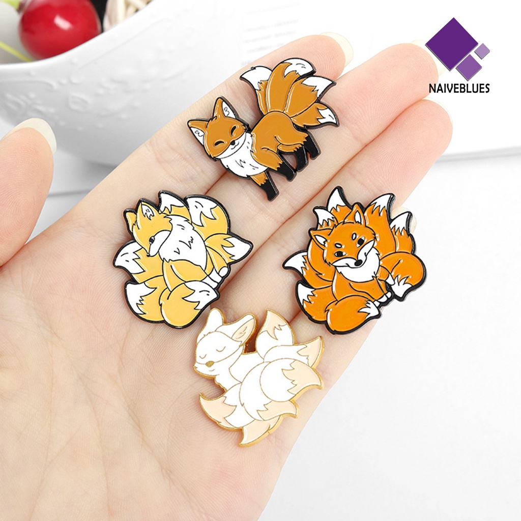 &lt; Naiveblues &gt; Lapel Pin Kartun Electroplating Indah Geometris Hidup Dekorasi Tahan Karat Bros Kelinci Aksesoris Pakaian