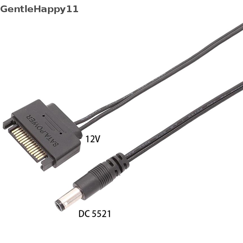 Gentlehappy 1Pc SATA Male to DC 5.5 * 2.1mm 12V power supply Kabel SATA Ke DC 20cm id