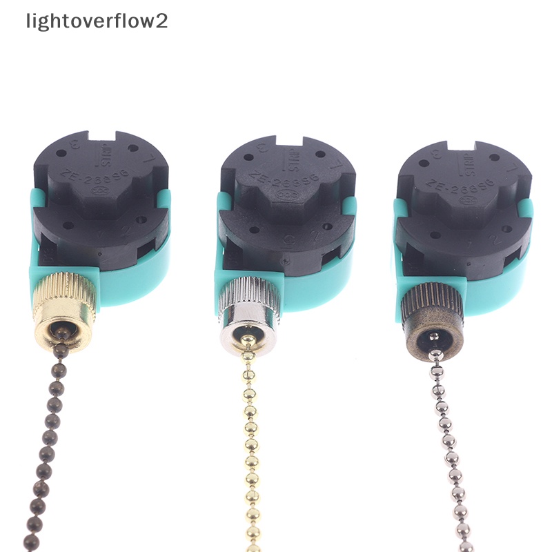 [lightoverflow2] 1pc Saklar EU/US Adjustable Speed Pull Chain Tombol Kontrol Saklar Kipas Plafon [ID]
