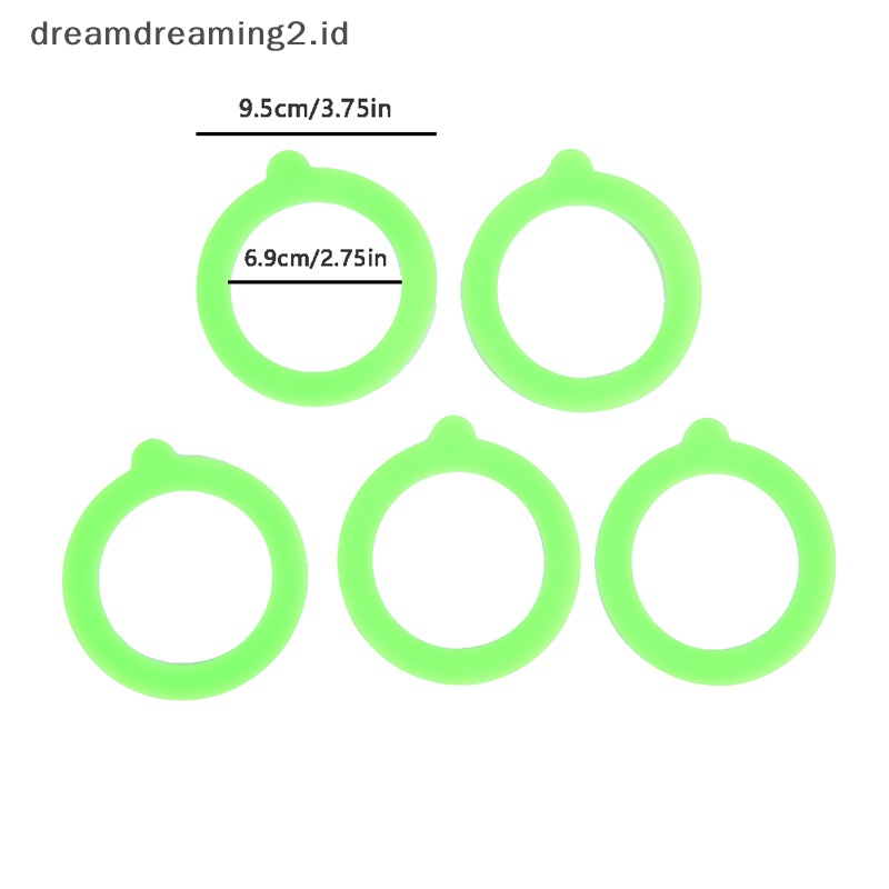 (drea) 5pcs Gasket Toples Silikon Food Storege Jars Pengganti Kedap Udara Anti Bocor//