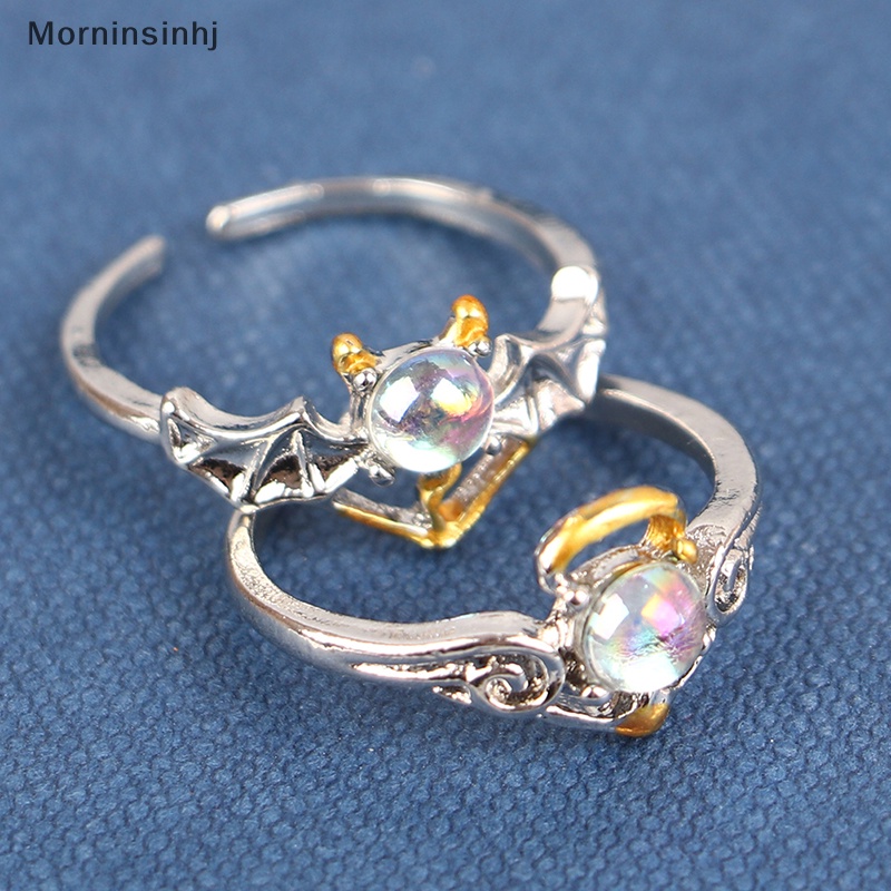 Mornin 1pasang Fashion Sayap Malaikat Dan Setan Cincin Pasangan Romantis Dua Warna Cincin Pasangan Yang Dapat Disesuaikan Valene Hadiah Hari Perhiasan id