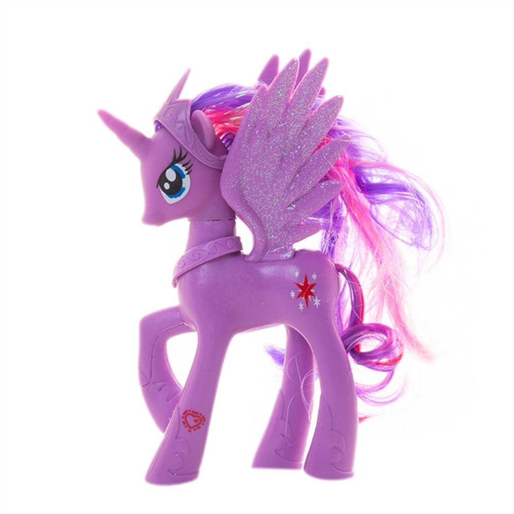 Hadiah Ulang Tahun Mainan Model Kuda Poni Kecil Agustina Untuk Anak Unicorn Sparkle Kuda Mini Fluttershy Action Figure