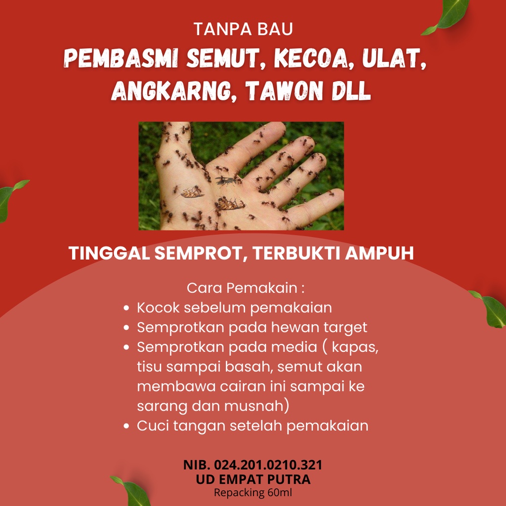 SPRAY SEMPROT PEMBASMI SEMUT RACUN AMPUH  MEMBUNUH SEMUT ANGKRANG RANGRANG RAYAP  TAWON KECOA