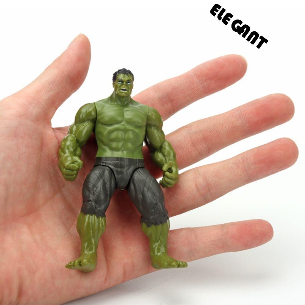 [Elegan] Spider Man Action Figure Figure Mainan Plastik Iron Man Marvel Action Figure Anime Avengers Hulk Iron Man Figure Patung