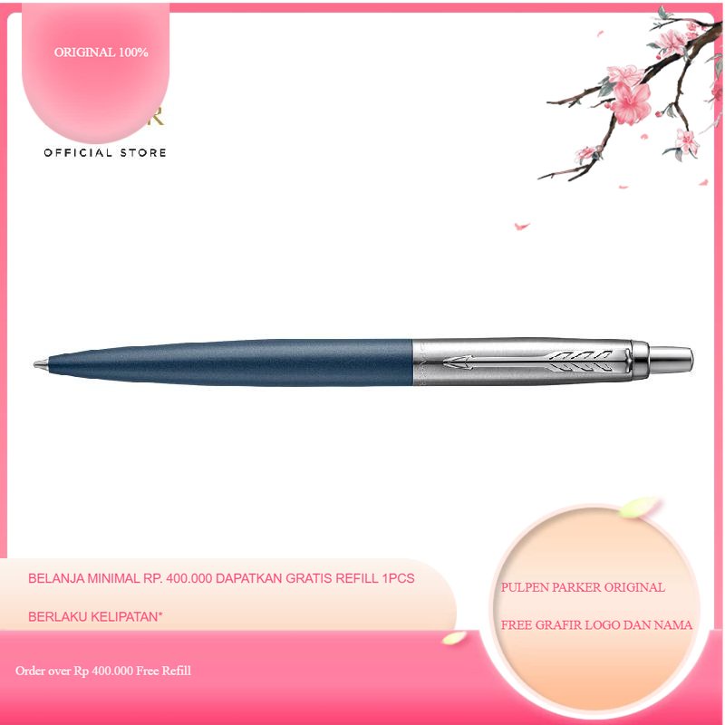 

Parker Jotter XL Matte Blue Chrome Trim Ballpoint