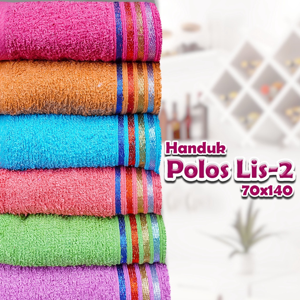 Handuk Mandi Dewasa Polos Lis 2 PENTHOUSE - Pasar Handuk l- 70 x 140 cm || ini toko ts , sultaon - s