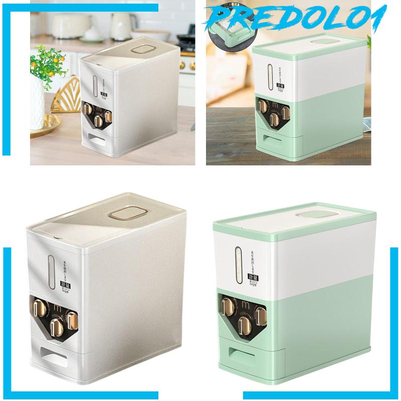 [Predolo1] Dispenser Sereal Wadah Penyimpanan Beras 6kg Untuk Meja Dapur Rumah Tangga