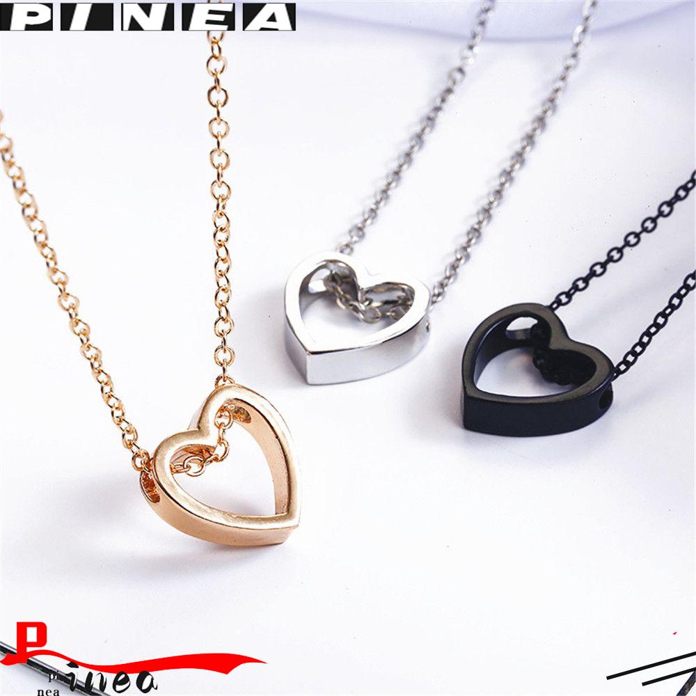 Liontin Hati Nanas Aksesoris Fashion Perhiasan Rantai Stainless Steel