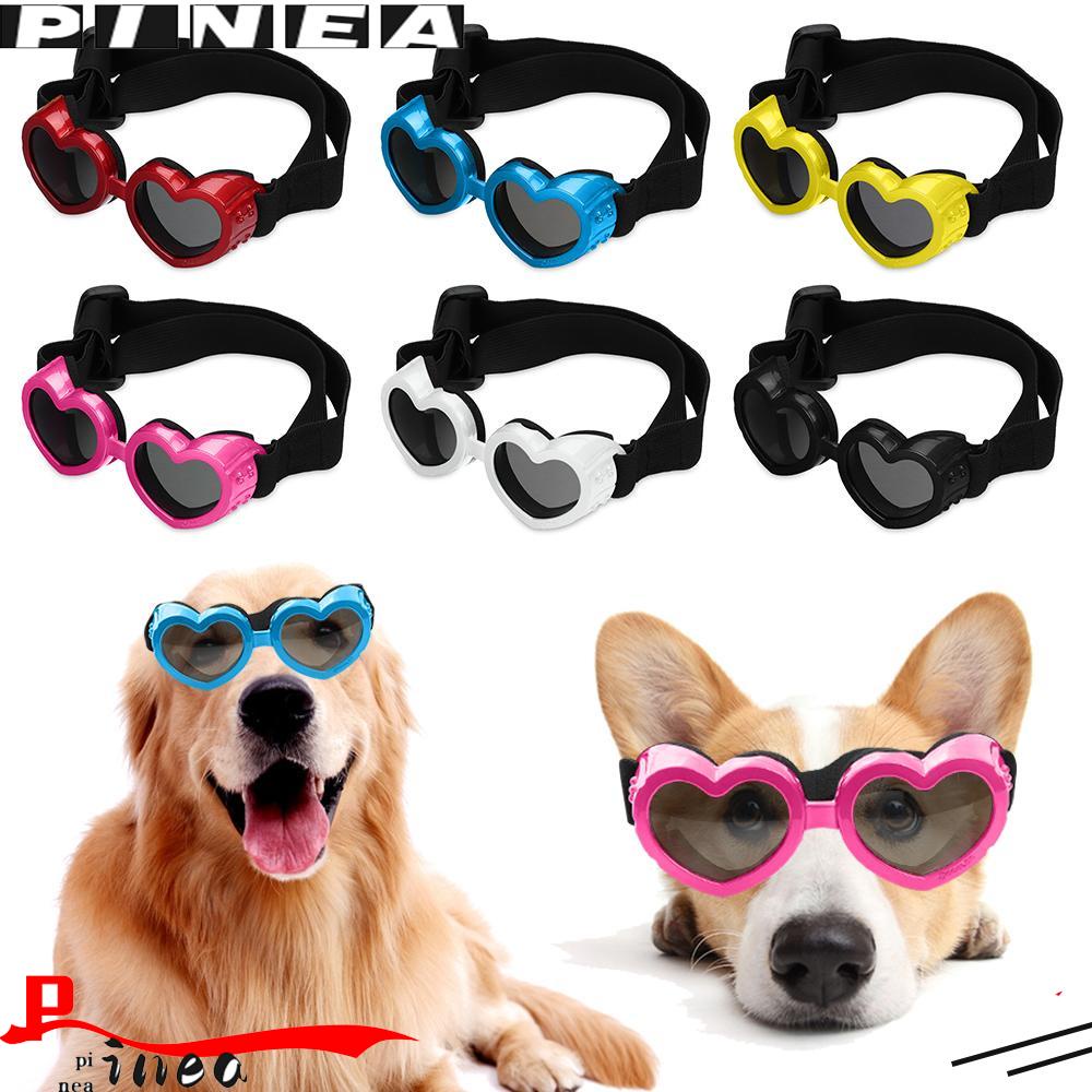 Nanas Kacamata Hitam Anjing Kecil Kucing Anjing Aksesoris Perlengkapan Hewan Peliharaan Perlindungan UV Tahan Air Anti-Kabut Tali Yang Dapat Disesuaikan Kaca Depan
