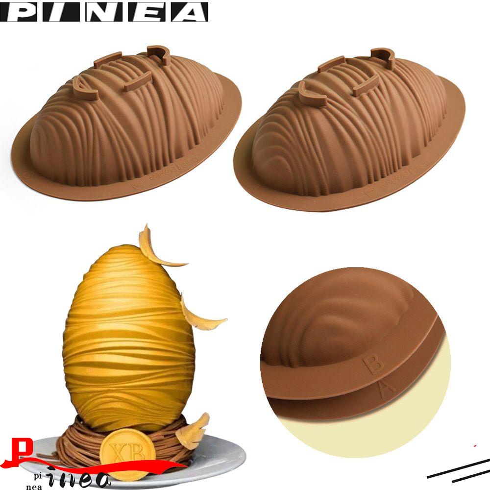 Nanas 2PCS Cetakan Silikon Telur Paskah Bakeware Happy Easter Jelly Mousse Mould