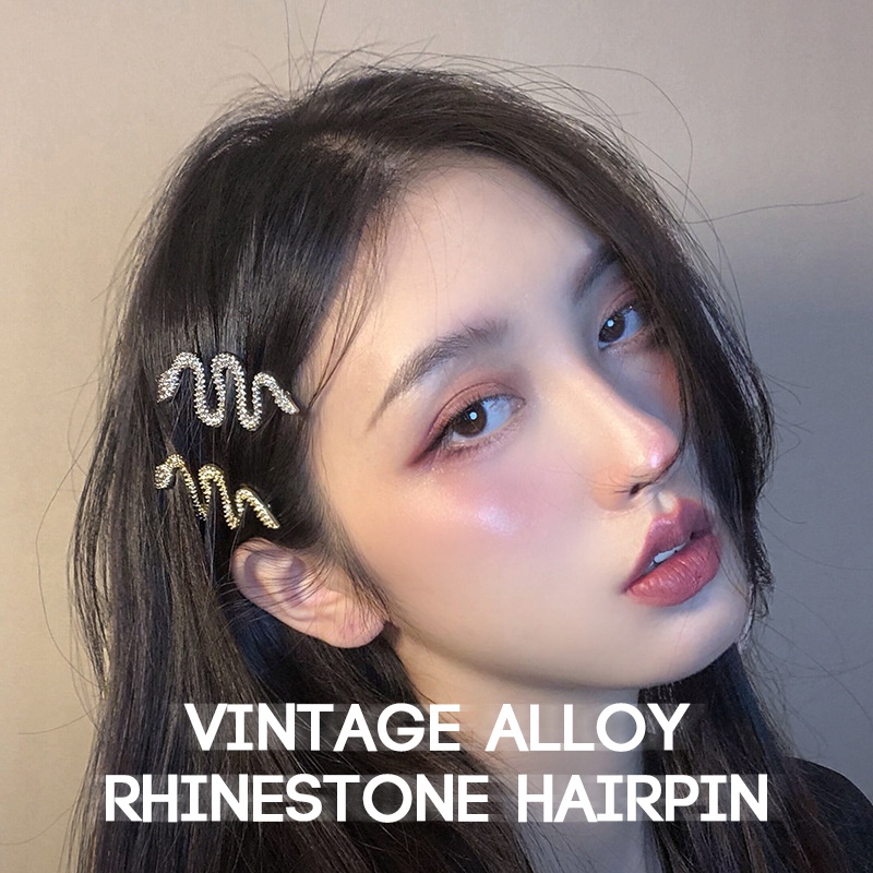 Jepit Rambut Bentuk Ular  Bahan Berlia Retro Vintage Gaya Untuk Wanita - SG