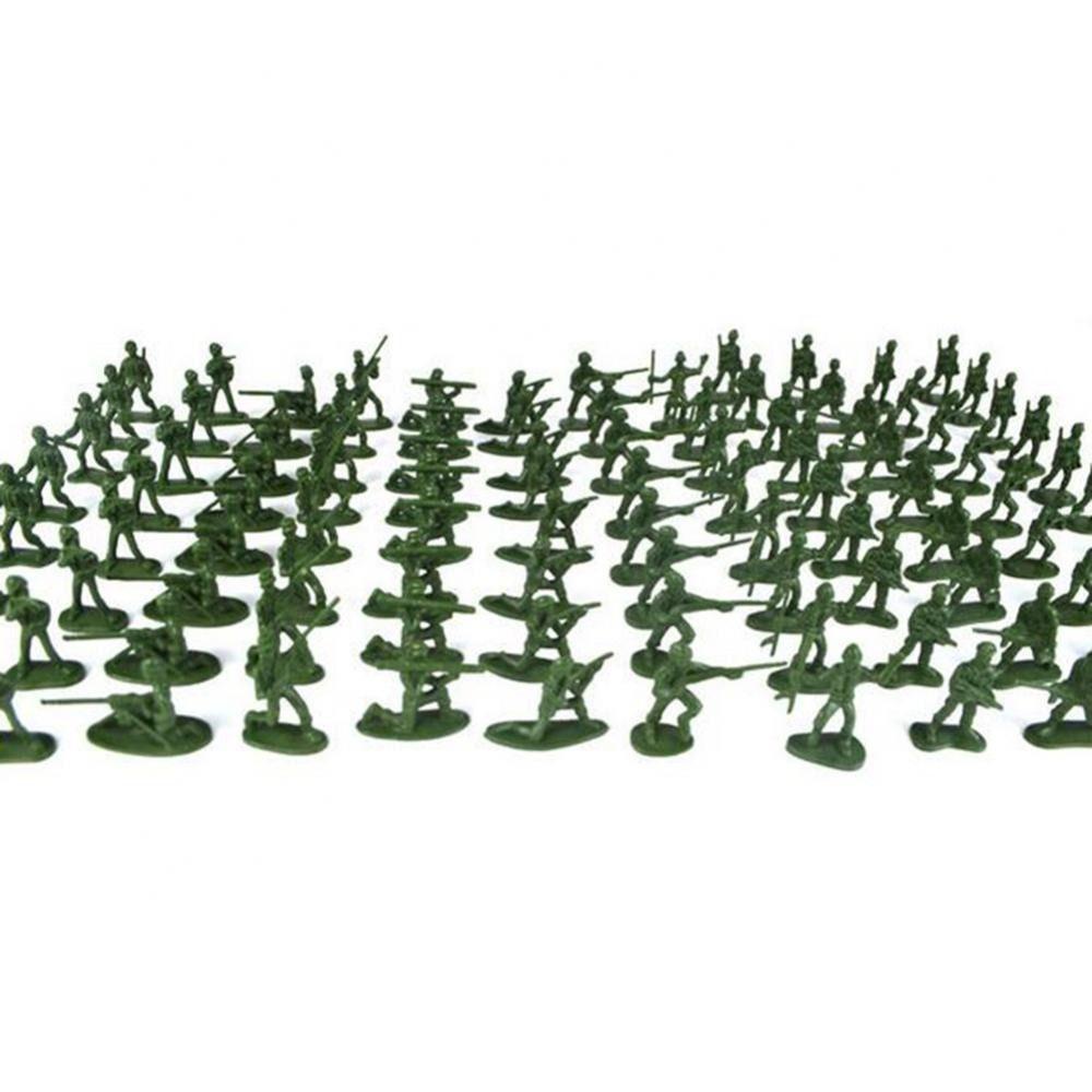 【 ELEGANT 】 Mini Soldiers Models Gadget 100Pcs Sandbox Game Mainan Anak Mainan Hadiah Model Playset