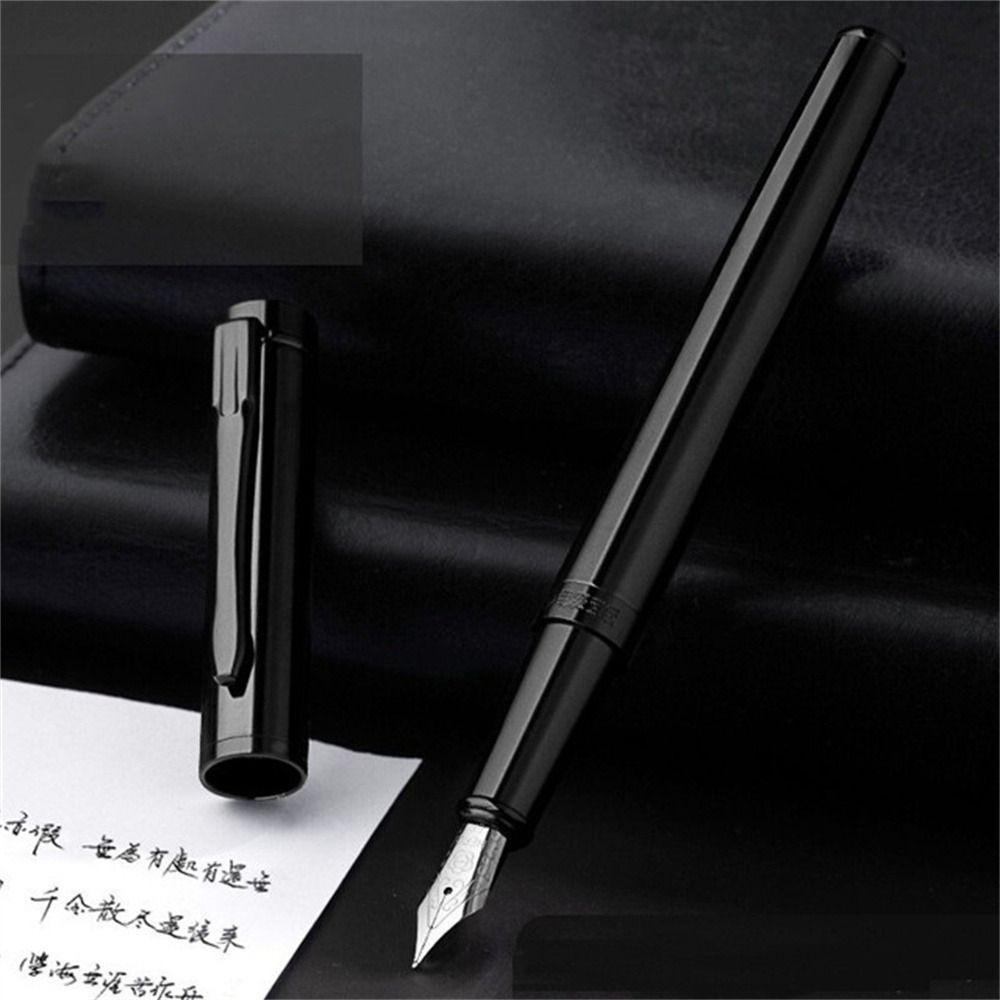 【 ELEGANT 】 Fountain Pen Sekolah Ef/F Nib Kantor Black Forest Extra Fine Hadiah Pulpen Kaligrafi Pulpen