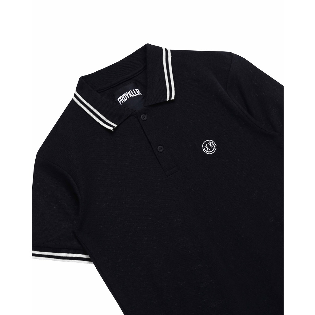 KAOS POLO FRIDAY KILLER | DIPPY POLO BLACK WHITE