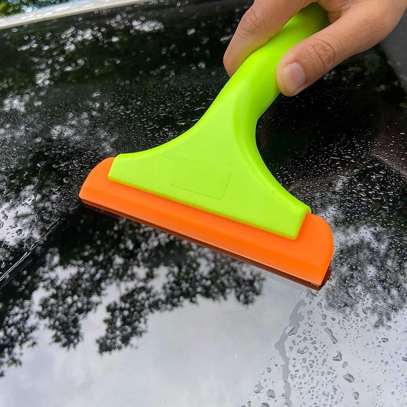 1pc 15 * 19cm Squeegee Kaca Jendela Mobil Silikon Shower Cleaner Kaca Depan Cuci Air Wiper Blade Plate Scraper Cleaning Tool