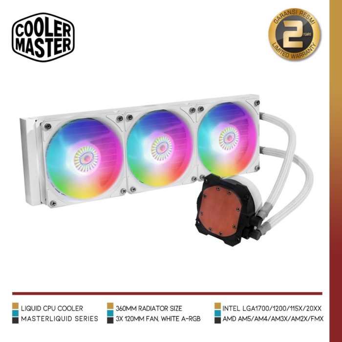 CPU Cooler Master MASTERLIQUID ML360L V2 ARGB White Edition