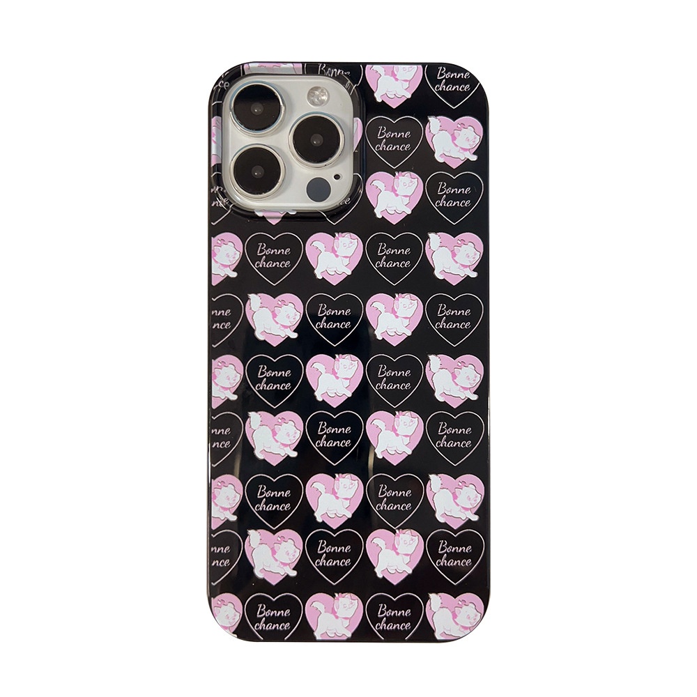 Ins Cute Pink Cat Kartun Silikon Case Untuk Iphone SE 2020 7 /8 Plus 14x XR XM 11 12 MINI 13 PRO MAX Casing Cover Pelindung AT0287