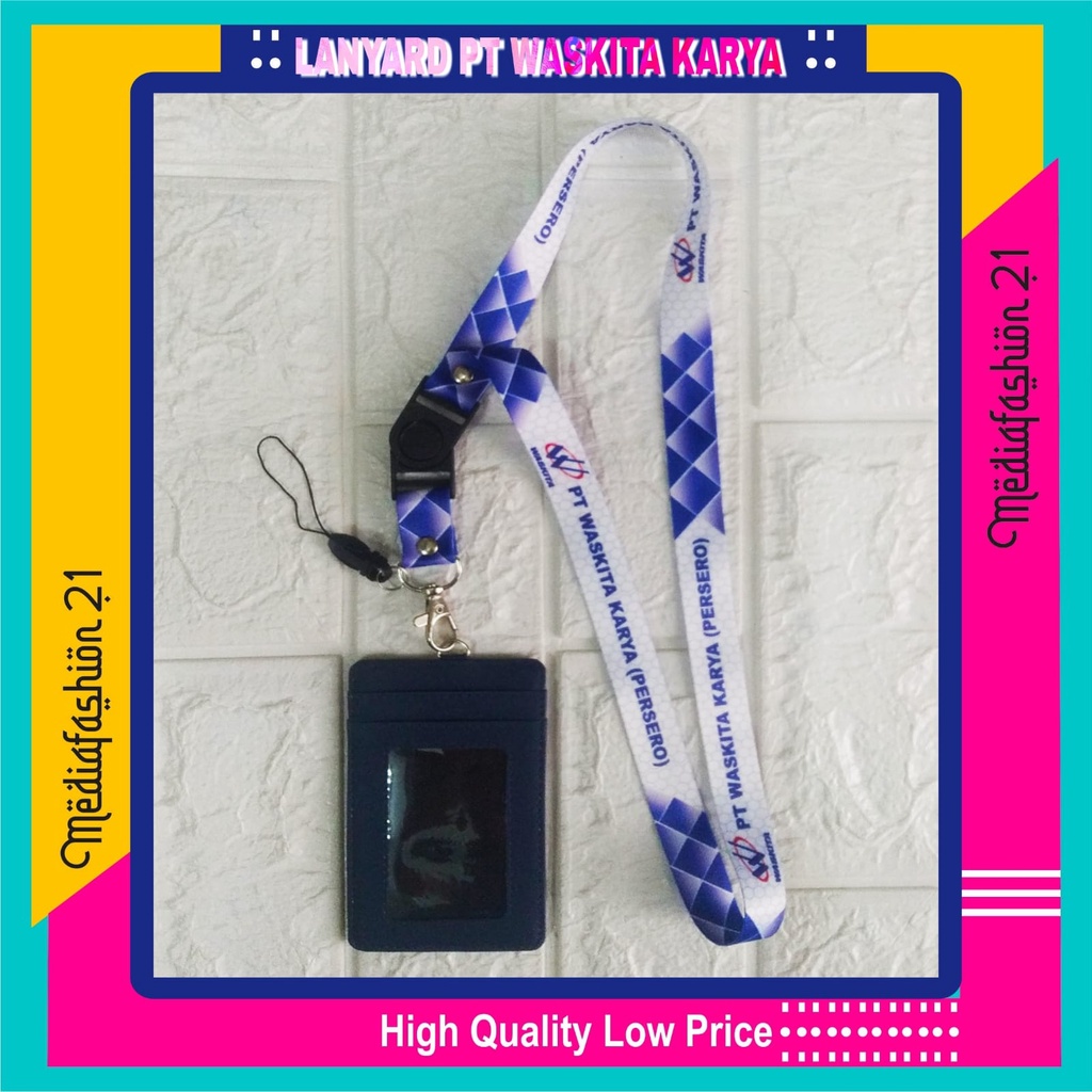 

PT WASKITA KARYA (PERSERO) Lanyard / Tali Gantungan ID Card - Dompet 4 Kartu, Free Strap ID, HP/Flashdisk