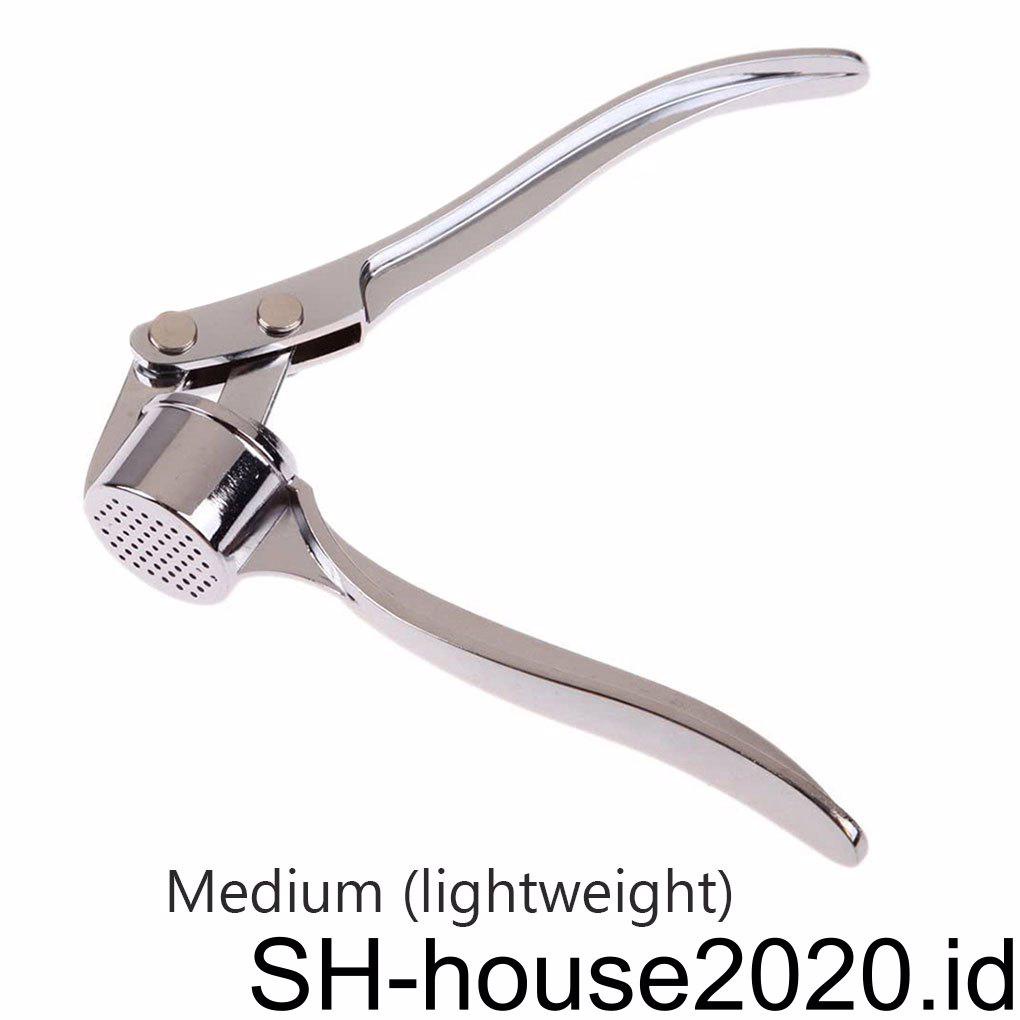 Anti Korosi Garlic Press Penghancur Aksesoris Squeezer Masher Tahan Aus Stainless Steel Mincer Silver Seperti Ditunjukkan