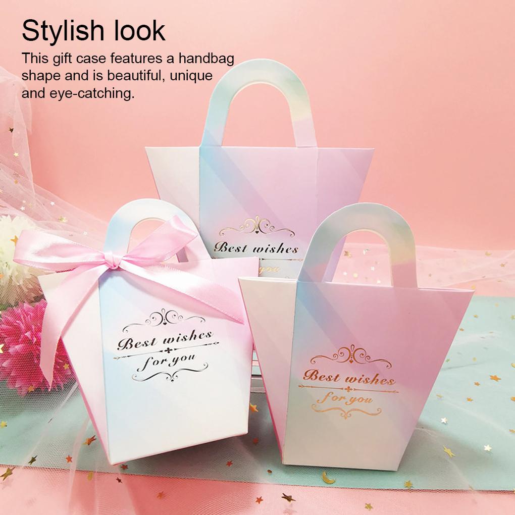 50buah Engagement Gift Box Birthday Banquet Portable Sekali Pakai Case Masa Kini Party Favor Paket Packing Box