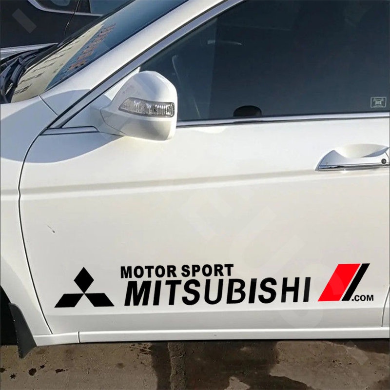 Stiker Mobil Mitsubishi Auto Door Side Body Decor Decals Anti Gores Cover Lecet Untuk Xpander Cross Pajero Outlander Sport Eclipse Attrage Triton Mirage Lancer Dekorasi Mobil