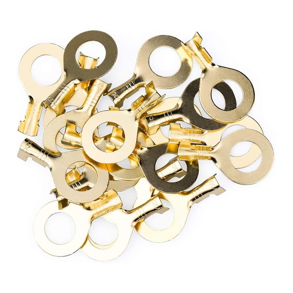 Lanfy Ring Lug Gold Brass Round Lug Kit Listrik Berbagai Lug Kabel Insulated