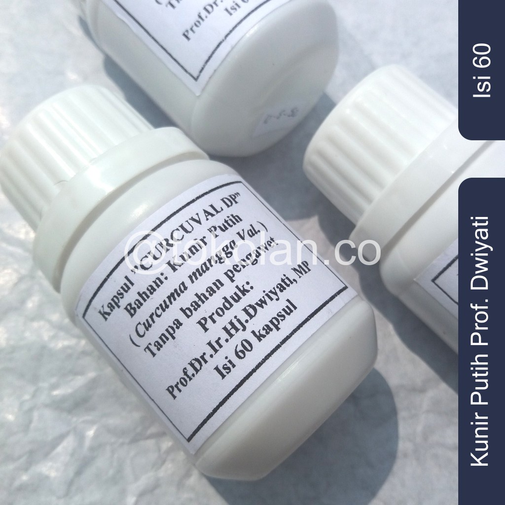 WINDRA MEKAR Kapsul Kunir Putih Curcuval DP Prof Dwiyati - isi 60 Kapsul