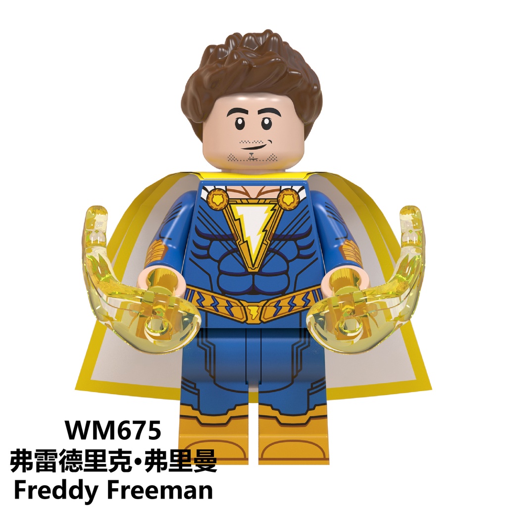 Shazam Keluarga Magic Mary Freddy Building Block Figure Mainan Hobi Koleksi Display Hadiah Kreatif