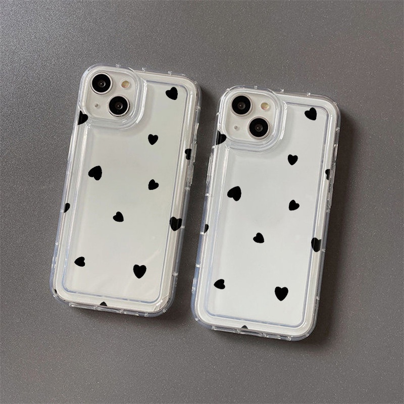 Case Hati Bercak Untuk Oppo Realme C11 C3 C1 C20 C20A C21 C21Y C25 C25S C25Y C12 C15 10 9i 8i 8Pro 6i PH 5i 5s 9i U1 Reno 8 7 Lite Narzo 30 20 30A Airbag Shockproof Cover