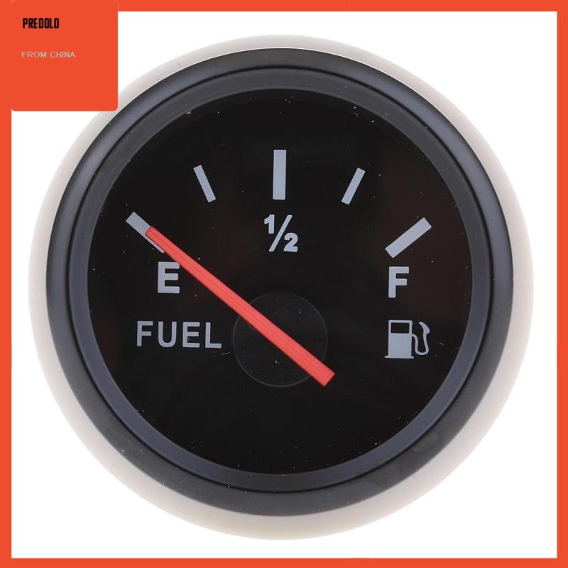 [Predolo] Waterproof Fuel Level Gauge Boat Marine Alat Ukur Level Tangki Bahan Bakar 52mm Putih