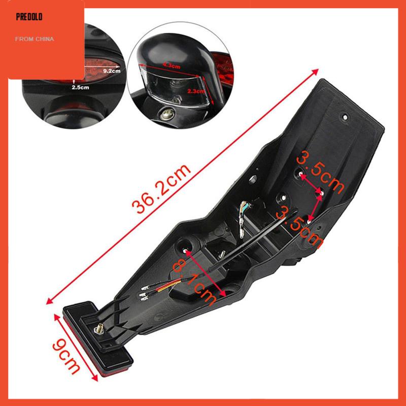 [Predolo] Mudguard Belakang Sepeda Motor Sepeda LED Rem Tail Light Super Terang