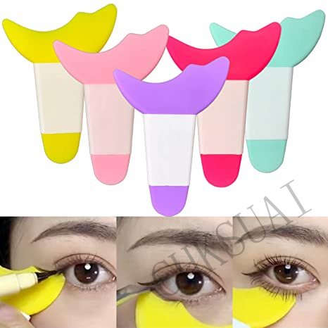 3in1 Eyelash, Eyeshadow, Eyeliner Aid Guard Tool Pads/Alat Bantu Makeup Mata Silikon Reusable/Aplikator Pelindung Bulu Mata Maskara