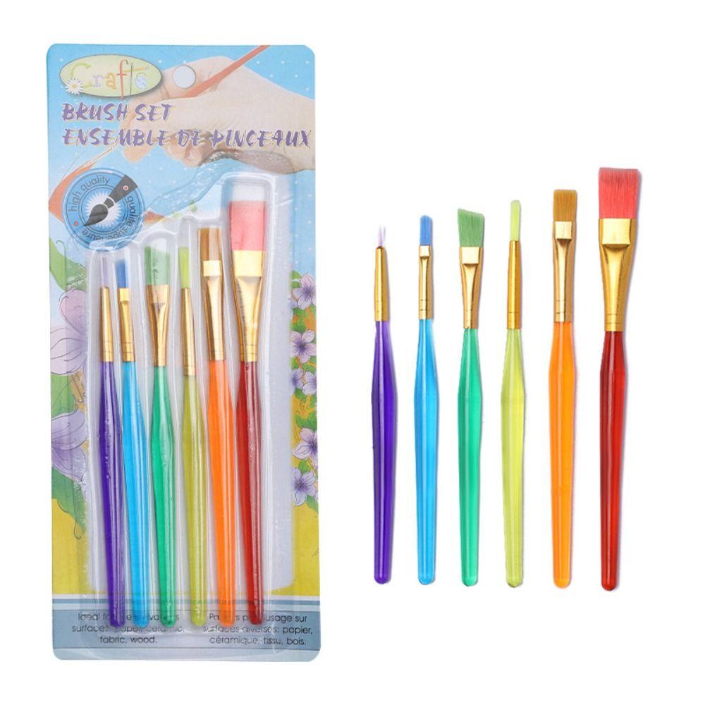 Mxbeauty Art Paint Brushes Professional 6pcs/set Menggambar Alat Tulis Cat Air Siswa Painting Kits