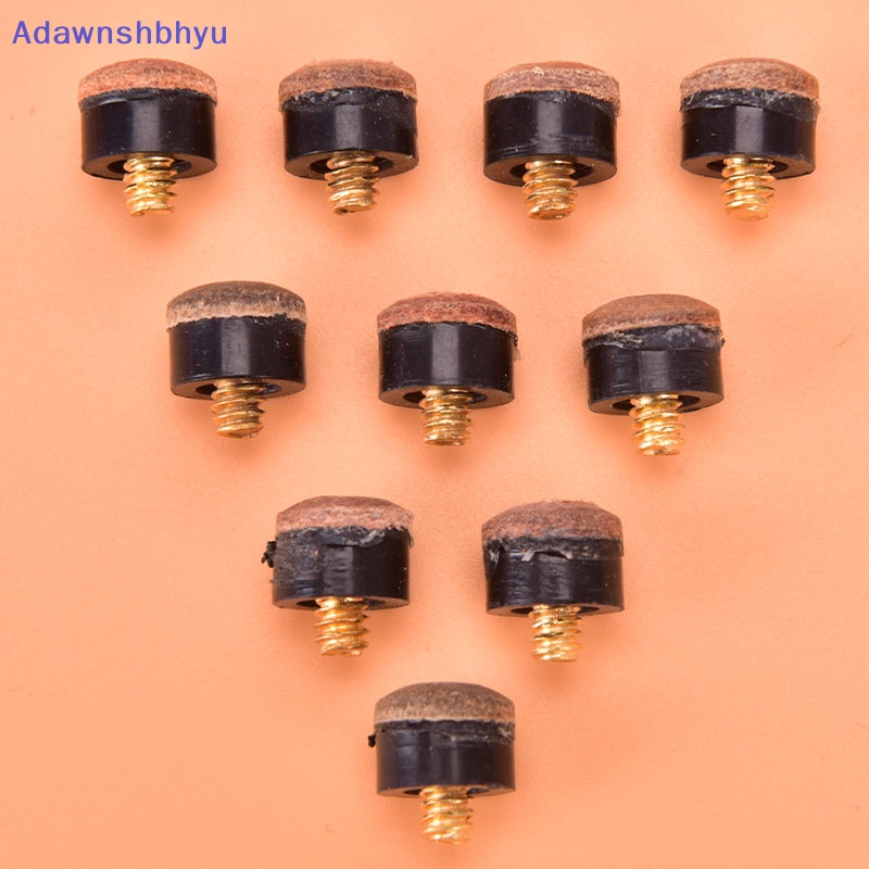 Adhyu 10PCs Screw On Cue Tips Untuk Stik Cue Kolam Renang Biliar Dan Bagian Snooker Cue ID