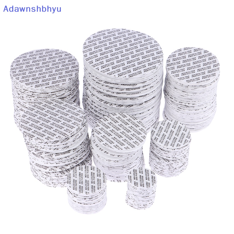 Adhyu 200Pcs Self-adhesive Foam Pressure Sensitive Seal Cap Lining Tamper Resistant Seal Liner Untuk Kosmetik Jar Botol Pot 20MM-82MM ID