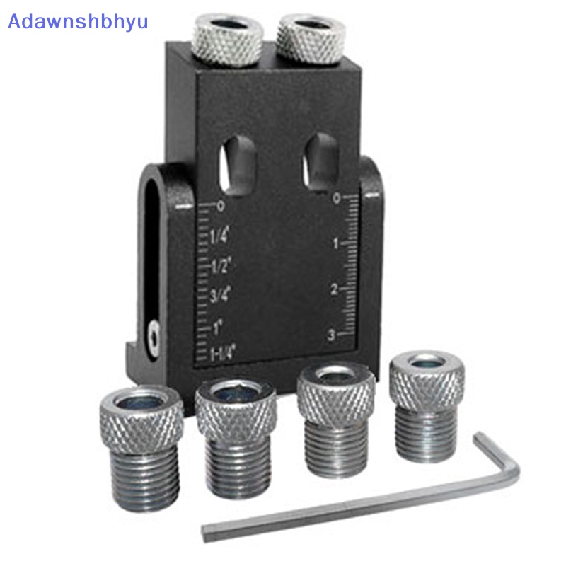 Adhyu Pocket Hole Jig Kit 15-derajat Sudut Bor Panduan Pelubang Pelubang Pelubang Locator Jig ID