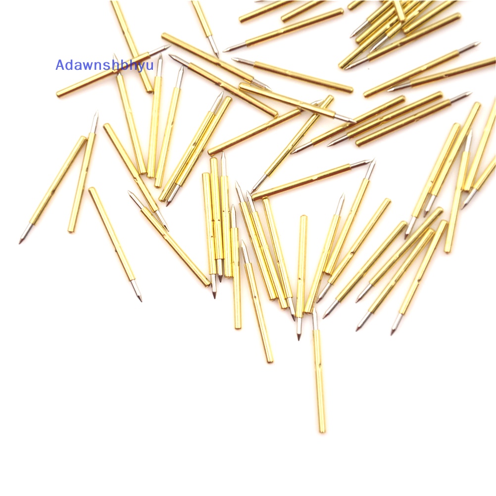 Adhyu 100pcs P75-B1 Dia 1.0mm Cusp Spear Spring Loaded Test Probes Pogo Pins Alat ID