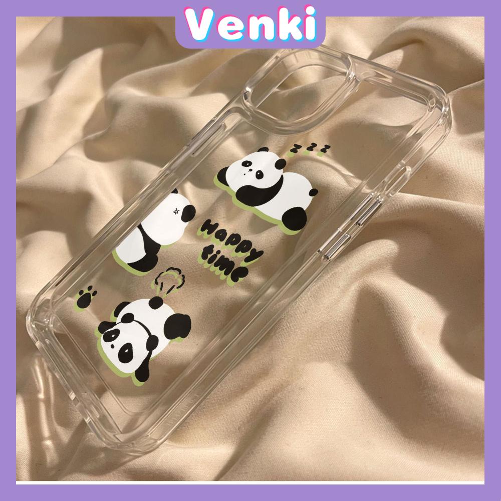 VENKI - For iPhone 11 iPhone Case Clear Big Hole Space Case TPU Soft Shell Shockproof Protection Camera Cute Panda Compatible with iPhone 14 13 Pro max 12 Pro Max 11 xr xs max 7 8