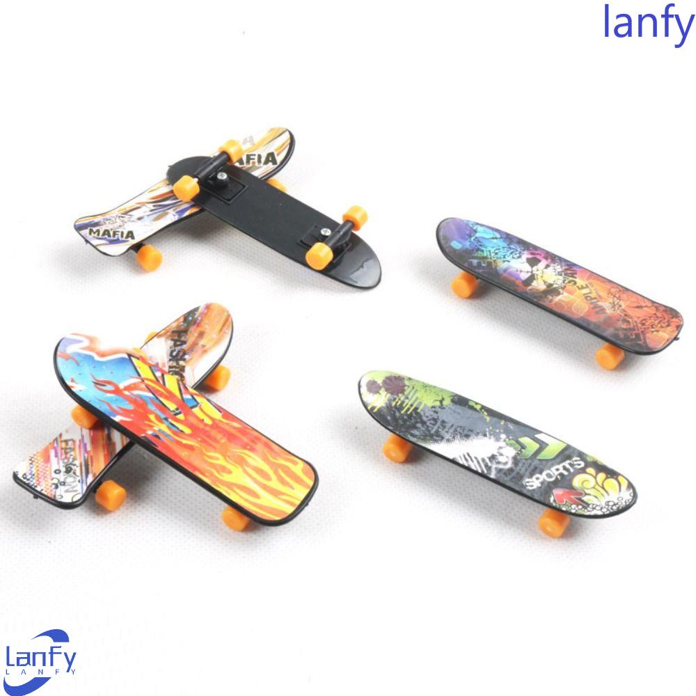 Lanfy Papan Jari Mini Untuk Mainan Anak Simulasi Jari Mainan Mini Skateboard Jari Skuter Surfing Mainan Fingerboard Mainan Skate Truck Model Skateboard