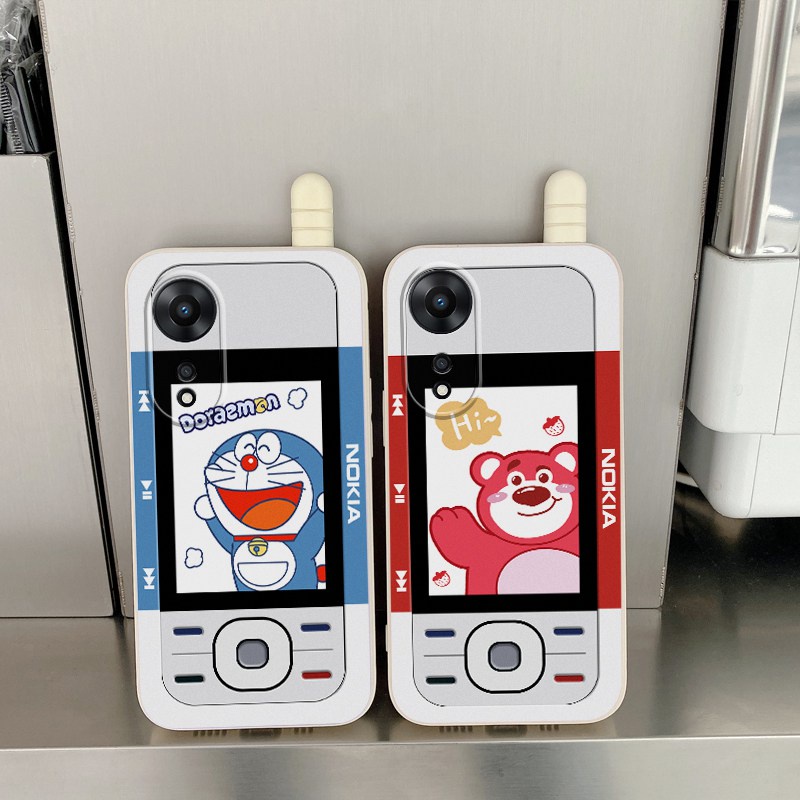 【Phone Style】Doraemon Strawberry Bear Soft Case HP SAMSUNG Galaxy A12 A32 A50 A30S A50S A52 A52S A13 A22 A32 A33 A53 S20 S21 FE A03 A23 A73 4G 5G