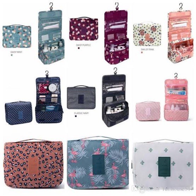 NEW KOREAN TRAVEL TOILETRIES BAG tas organizer gantung kosmetik / Tas kosmetik perjalanan wanita / tas penyimpanan portabel wanita / tahan air berkapasitas besar