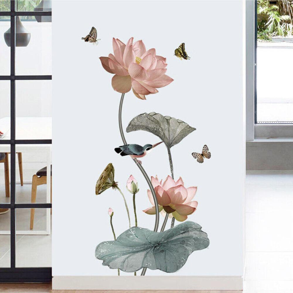 R-FLOWER Stiker Dinding Diy Ruang Tamu Wallpaper Perekat Diri