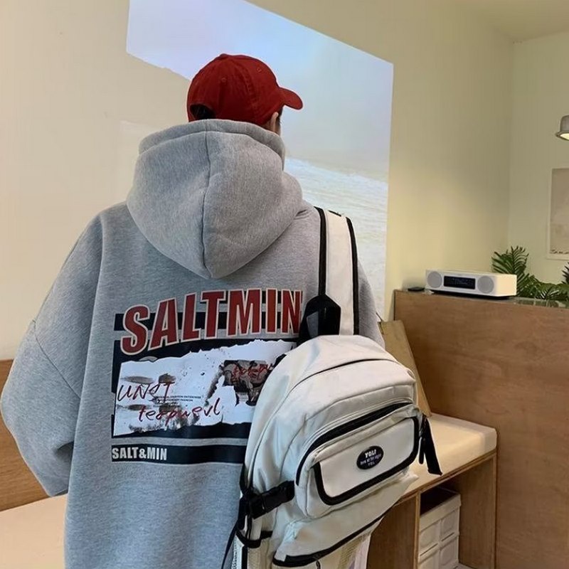 BISA COD M-XXXXXL Hoodie Japanese Style Unisex Hoodie Vintage Hiphop Printing Men's Fashion Long Sleeve Model on 5XL Sweatshirt Winter Casual Hooded Sweater Black White