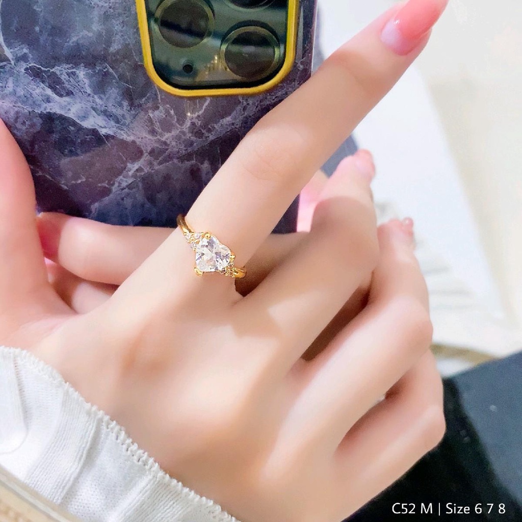 cincin fashion wanita motif love C52M